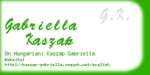 gabriella kaszap business card